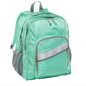 L.L. Bean Light Green Backpack with Gray Accents
